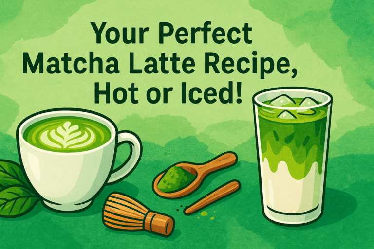 Your Perfect Matcha Latte Recipe, Hot or Iced!