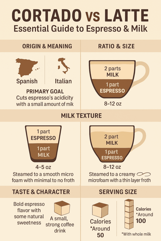 Cortado vs Latte